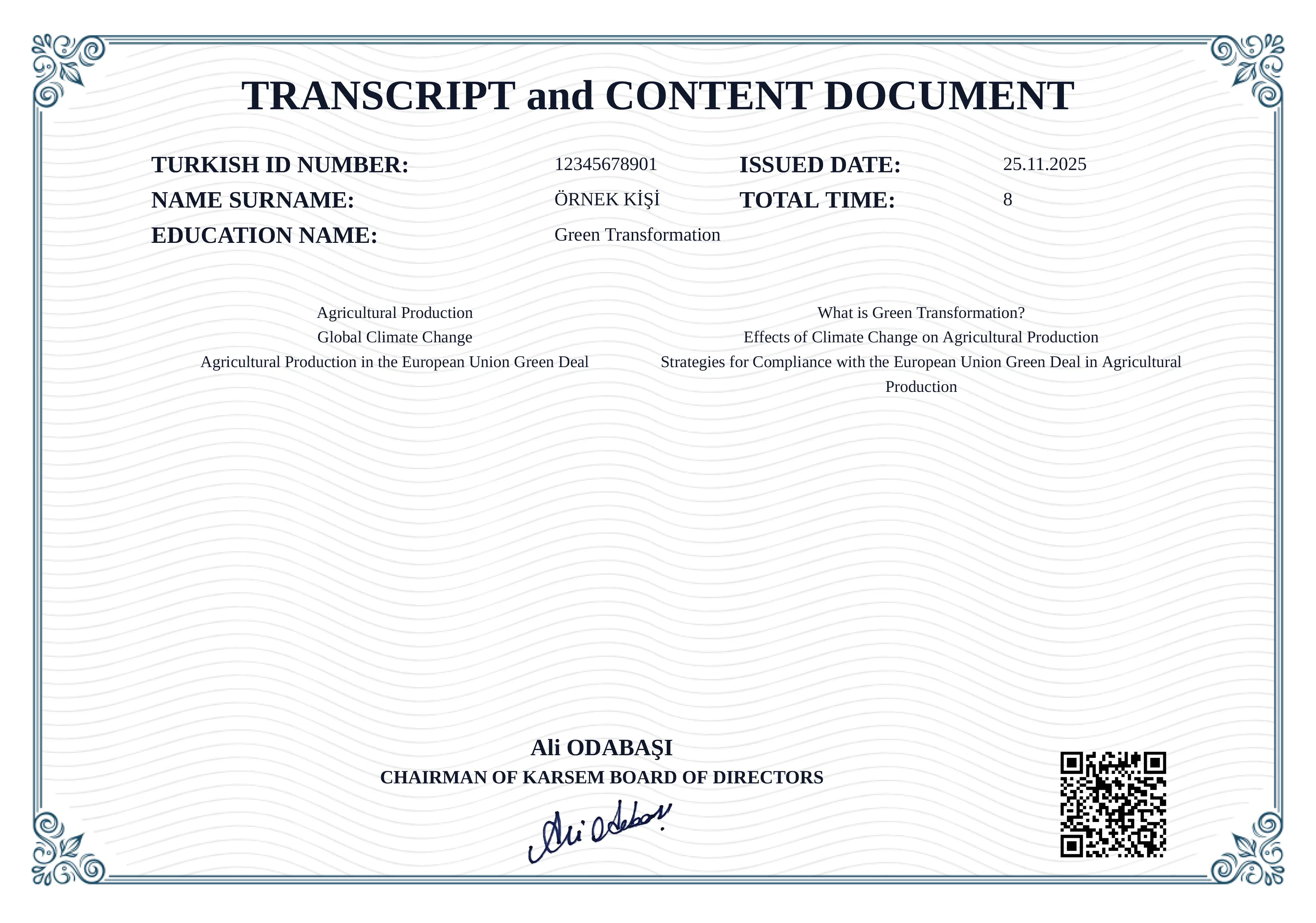 İngilizce Eğitim TRANSKRİPT