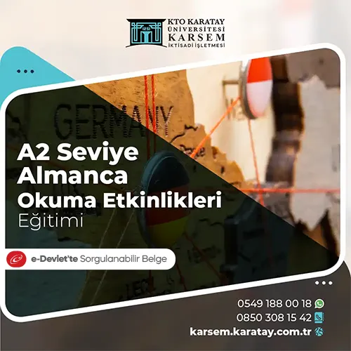 A2 Seviye Almanca Okuma Etkinlikleri Eğitimi Eğitim Programı