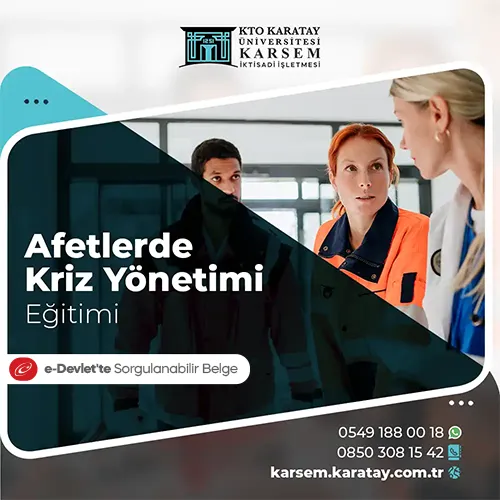 Afetlerde Kriz Yönetimi Eğitimi Eğitim Programı
