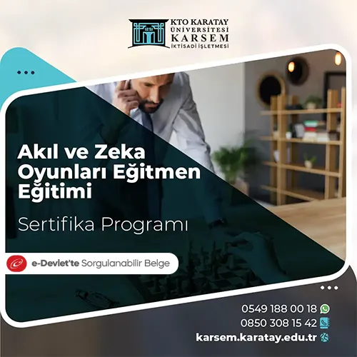 Akıl ve Zeka Oyunları Eğitmen Eğitimi Eğitim Programı