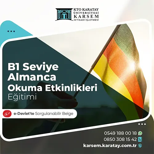 B1 Seviye Almanca Okuma Etkinlikleri Eğitimi Eğitim Programı