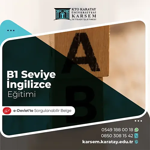 B1 Seviye İngilizce Eğitimi Eğitim Programı