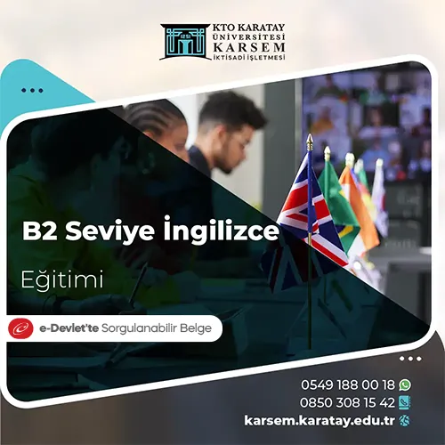 B2 Seviye İngilizce Eğitimi Eğitim Programı