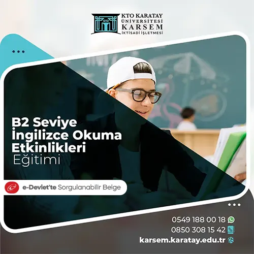 B2 Seviye İngilizce Okuma Etkinlikleri Eğitimi Eğitim Programı