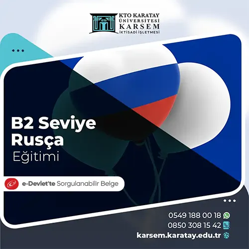 B2 Seviye Rusça Eğitimi Eğitim Programı