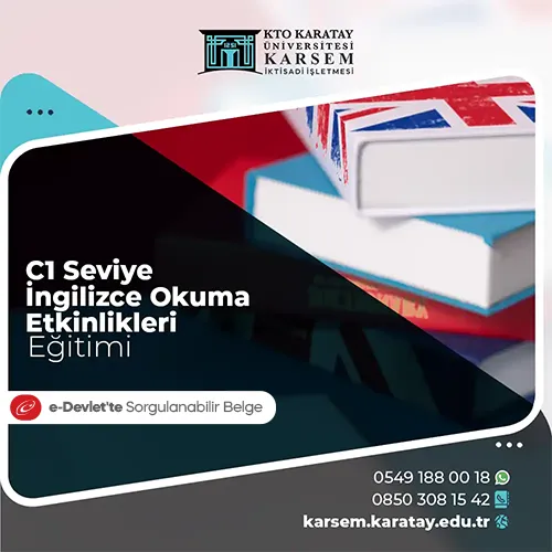 C1 Seviye İngilizce Okuma Etkinlikleri Eğitim Programı
