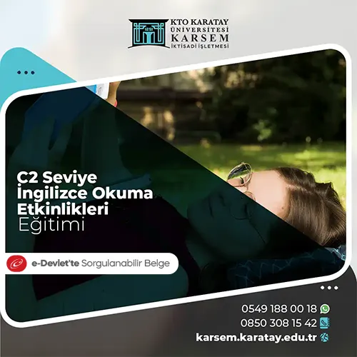 C2 Seviye İngilizce Okuma Etkinlikleri Eğitimi Eğitim Programı