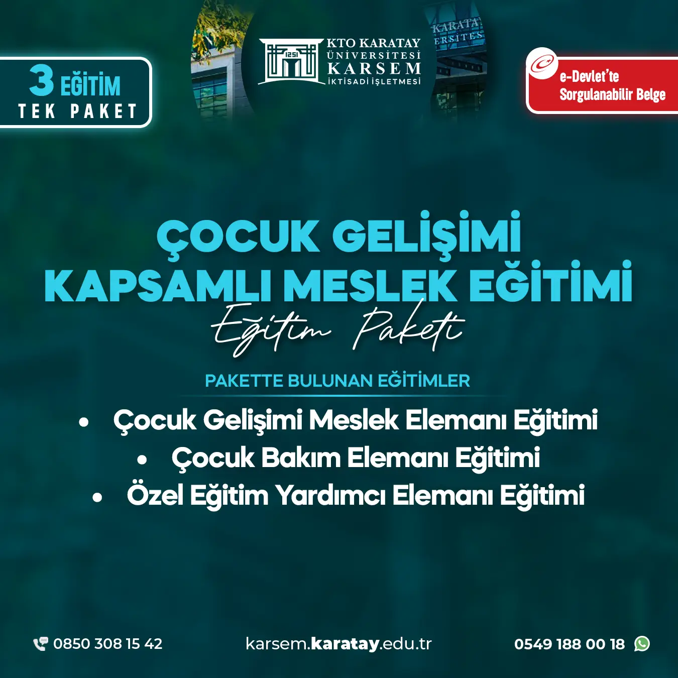 Çocuk Gelişimi Kapsamlı Meslek Eğitimi Eğitim Paket Programı