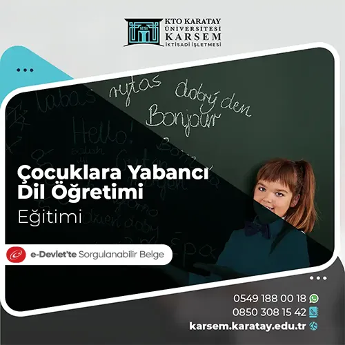 Çocuklara Yabancı Dil Öğretimi Eğitimi Eğitim Programı
