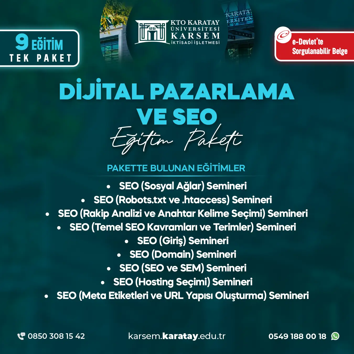 Dijital Pazarlama Ve Seo Seminer Eğitim Paket Programı