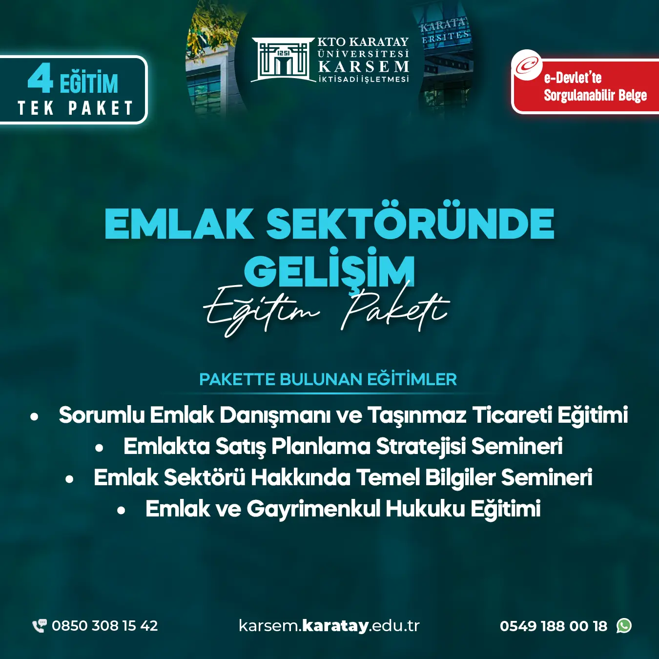 Emlak Sektöründe Gelişim Eğitim Paket Programı