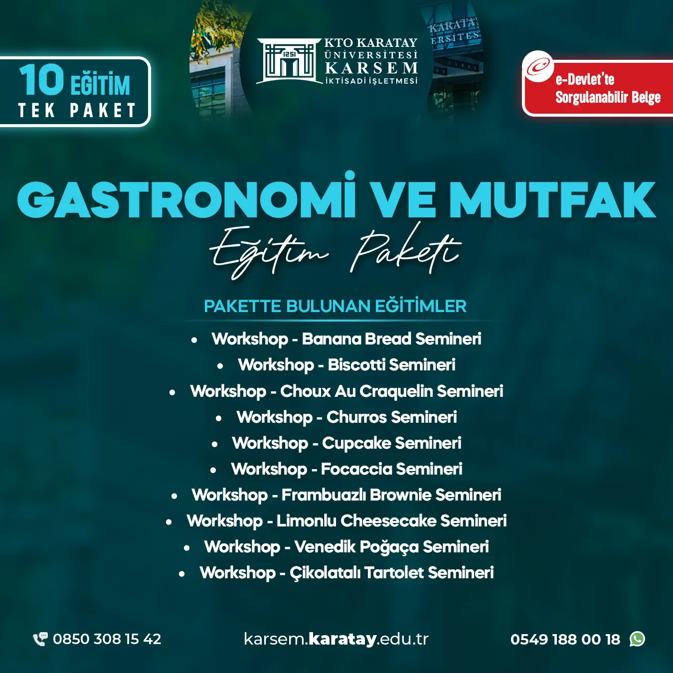 Gastronomi Ve Mutfak Eğitimi (10'Lu Seminer Paketi) Eğitim Paket Programı