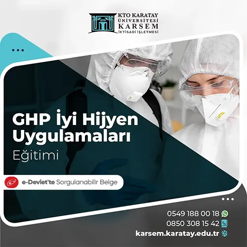 GHP İyi Hijyen Uygulamaları Eğitimi Eğitim Programı