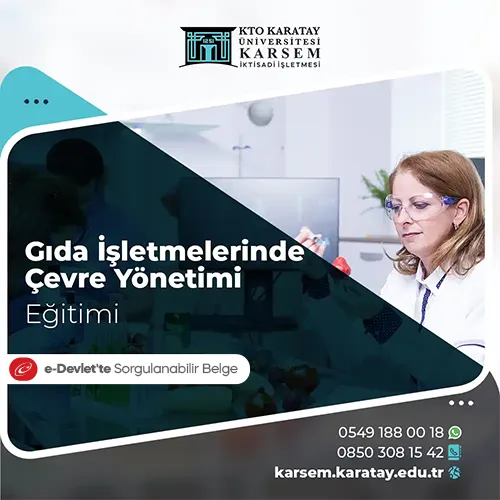 Gıda İşletmelerinde Çevre Yönetimi Eğitimi Eğitim Programı