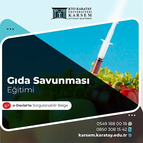 Gıda Savunması Eğitimi Eğitim Programı