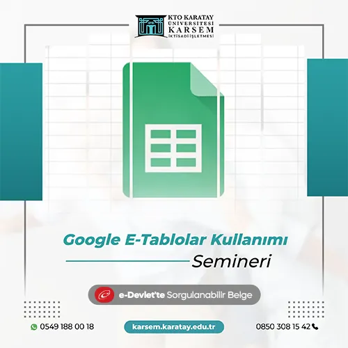 Google E-Tablolar Kullanımı Semineri