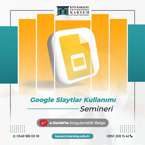 Google Slaytlar Kullanımı Semineri
