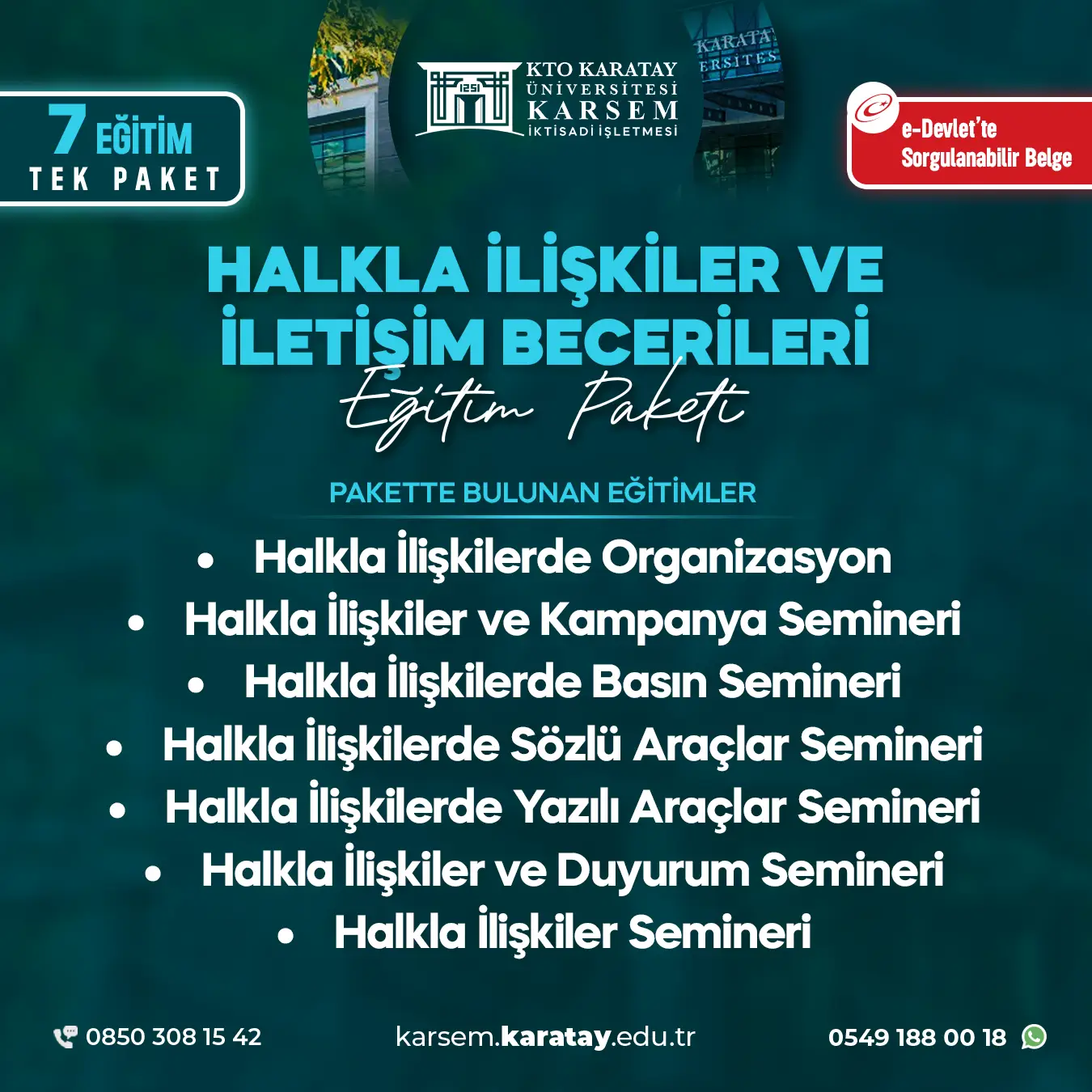 Halkla İlişkiler Ve İletişim Becerileri Seminer Eğitim Paket Programı