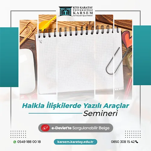 Halkla İlişkilerde Yazılı Araçlar Semineri