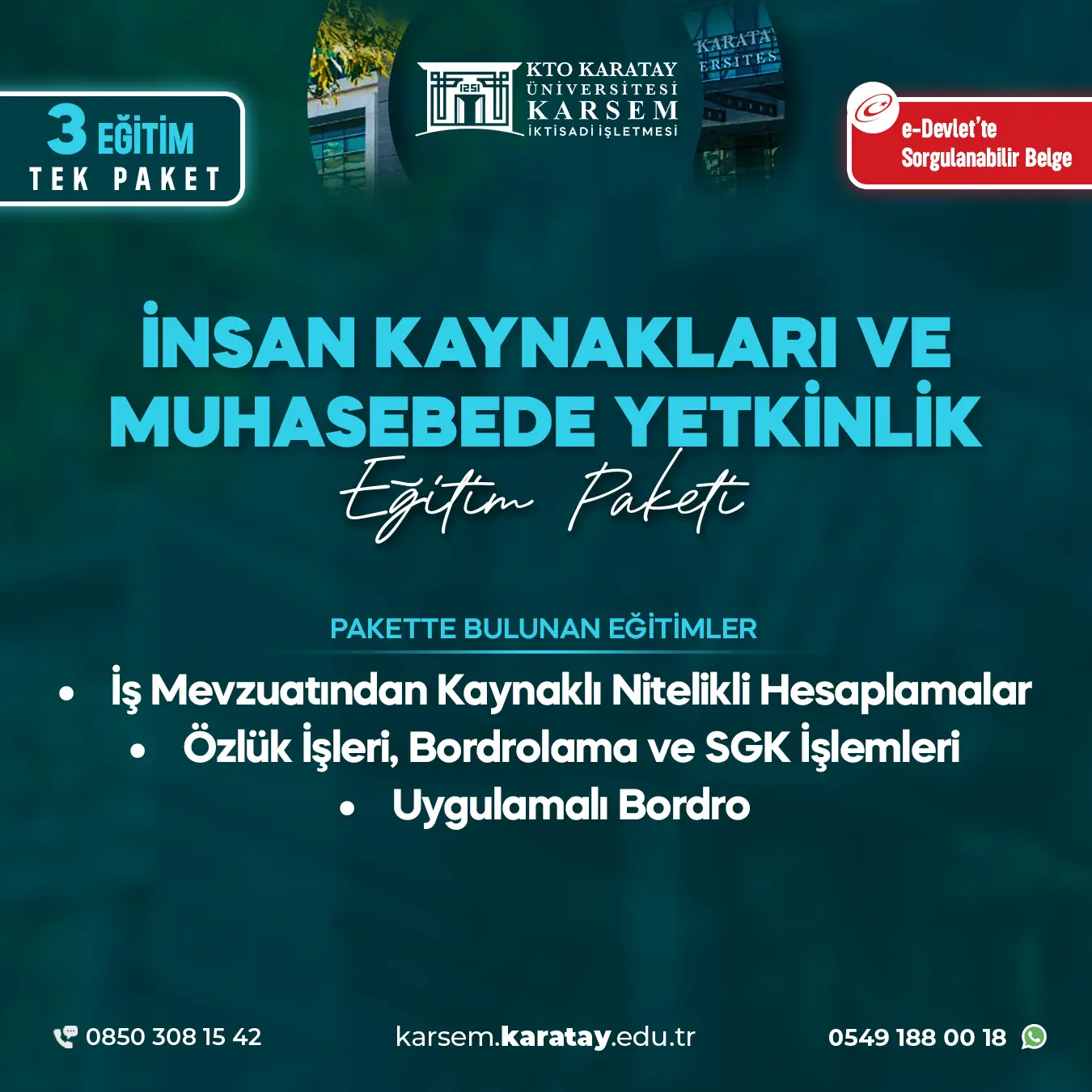 İnsan Kaynakları & Muhasebede Nitelikli Yetkinlik Eğitim Paket Programı