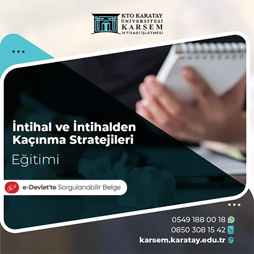 İntihal ve İntihalden Kaçınma Stratejileri Eğitim Programı