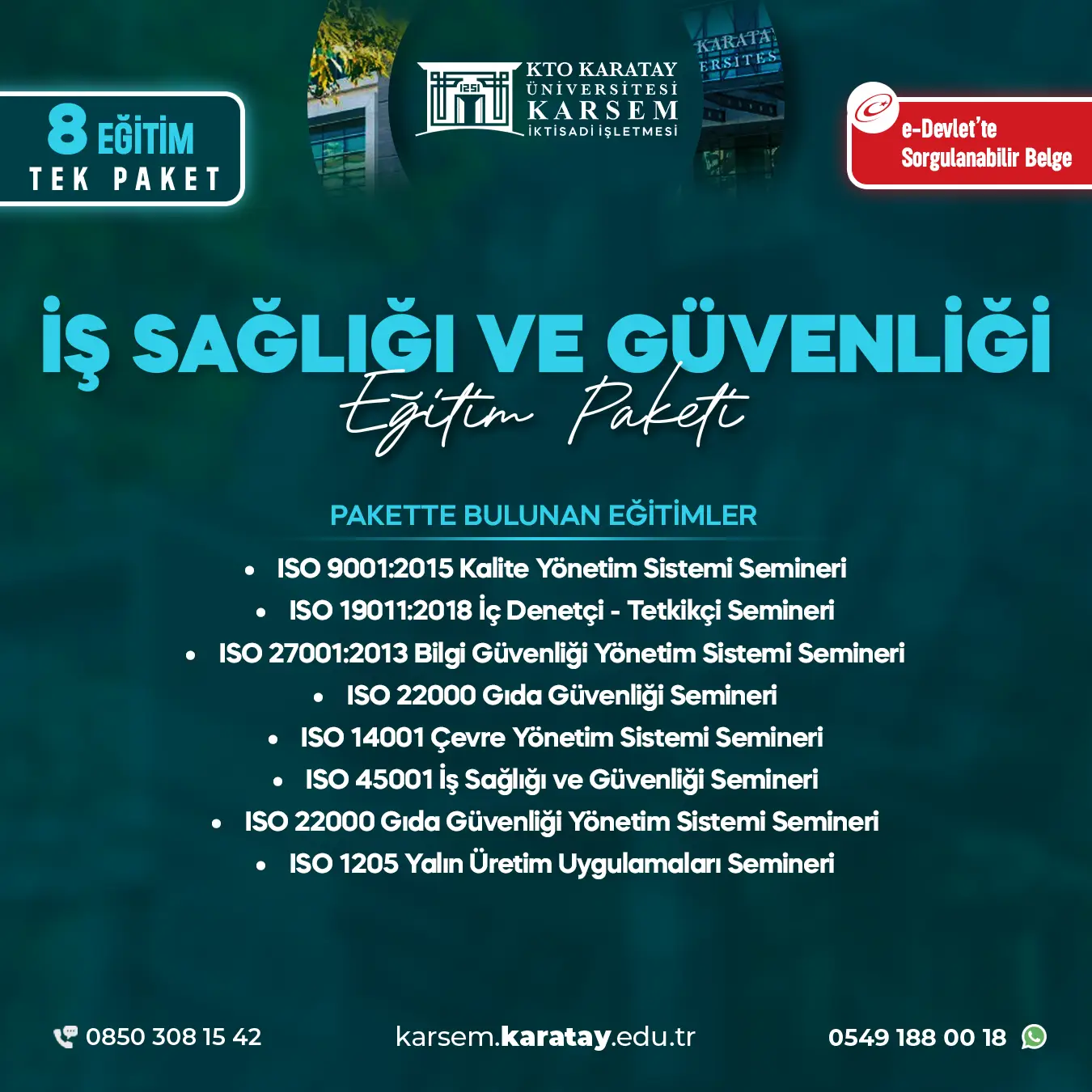 İş Sağlığı Ve Güvenliği Seminer Eğitim Paket Programı