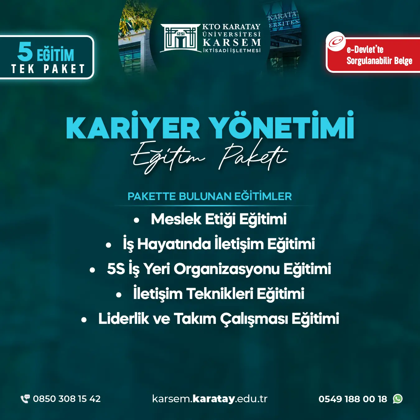 Kariyer Yönetimi Eğitim Paket Programı