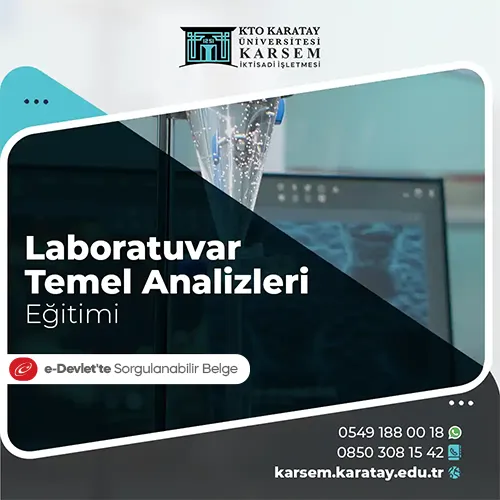 Laboratuvar Temel Analizleri Eğitimi Eğitim Programı