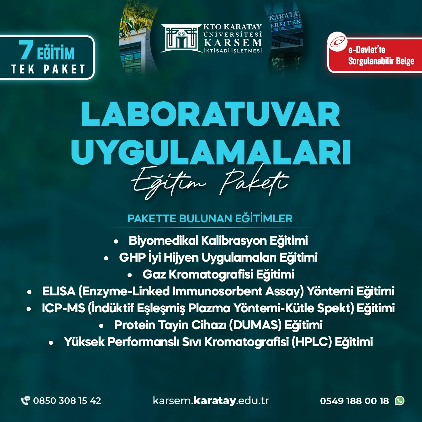 Laboratuvar Uygulamaları Eğitim Paket Programı