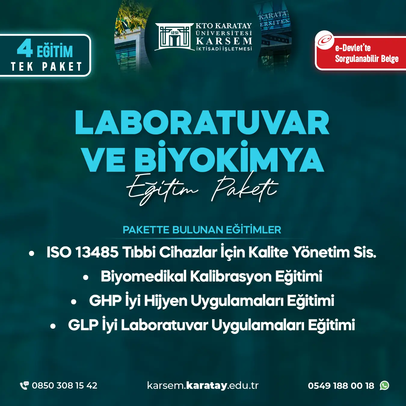 Laboratuvar Ve Biokimya Çalışanlarına Özel Eğitim Paket Programı