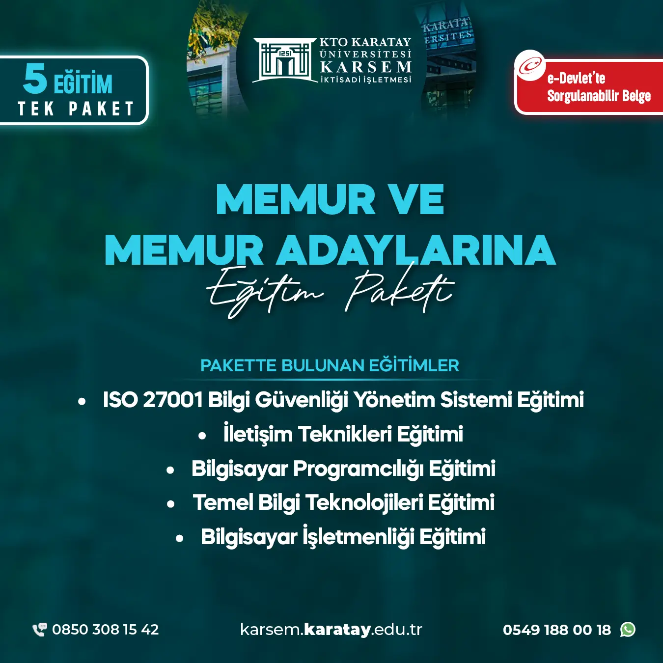Memurlar Ve Memur Adaylarına Özel Eğitim Paket Programı