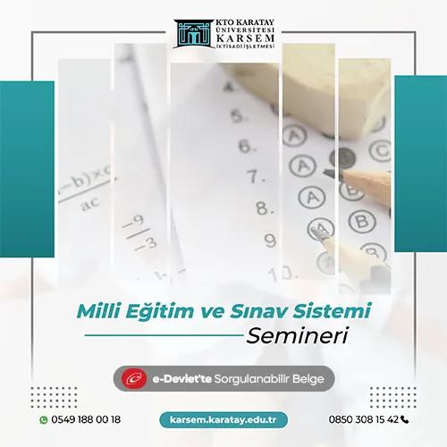 Milli Eğitim ve Sınav Sistemi Semineri