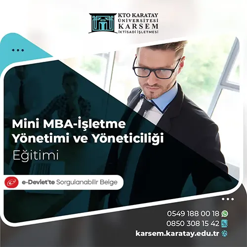Mini MBA-İşletme Yönetimi ve Yöneticiliği Eğitimi Eğitim Programı