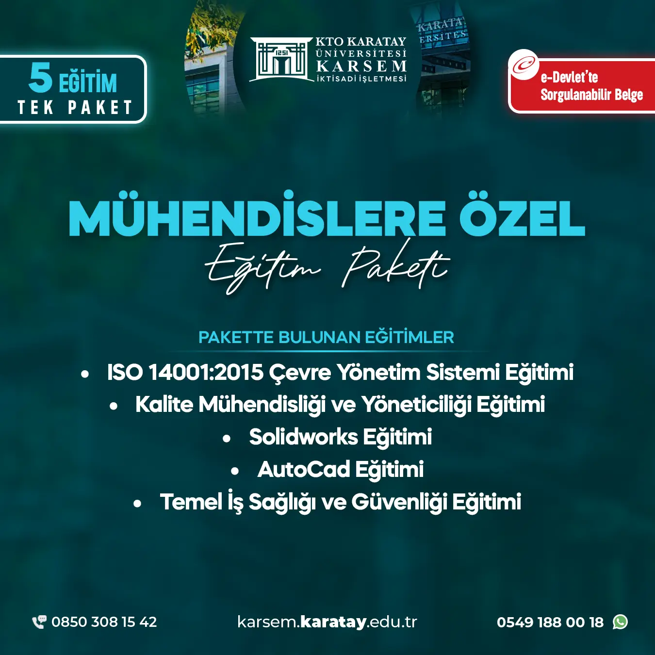 Mühendislere Özel Eğitim Paket Programı