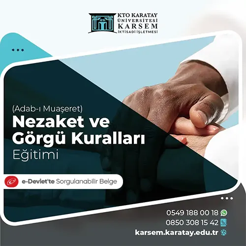 Nezaket ve Görgü Kuralları (Adab-ı Muaşeret) Eğitimi Eğitim Programı