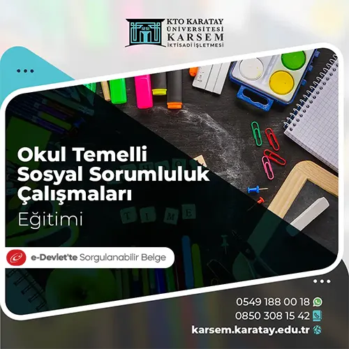 Okul Temelli Sosyal Sorumluluk Çalışmaları Eğitimi Eğitim Programı