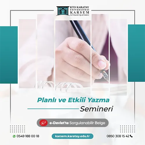 Planlı ve Etkili Yazma Semineri