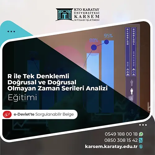 R ile Tek Denklemli Doğrusal ve Doğrusal Olmayan Zaman Serileri Analizi Eğitimi Eğitim Programı