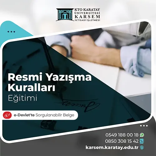 Resmi Yazışma Kuralları Eğitimi Eğitim Programı
