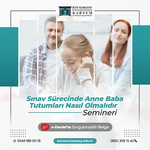Sınav Sürecinde Anne Baba Tutumları Nasıl Olmalıdır Semineri