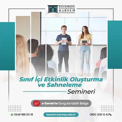 Sınıf İçi Etkinlik Oluşturma ve Sahneleme Semineri