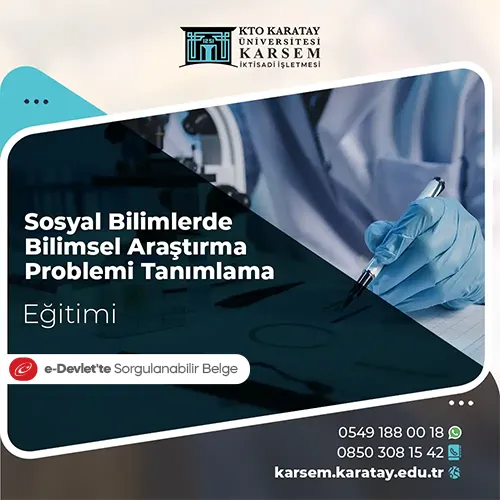 Sosyal Bilimlerde Bilimsel Araştırma Problemi Tanımlama Eğitim Programı