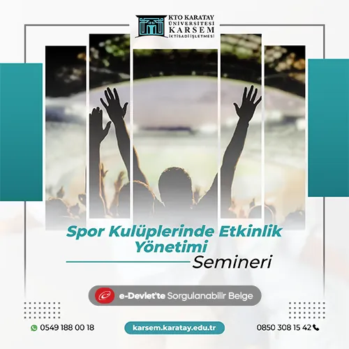 Spor Kulüplerinde Etkinlik Yönetimi Semineri
