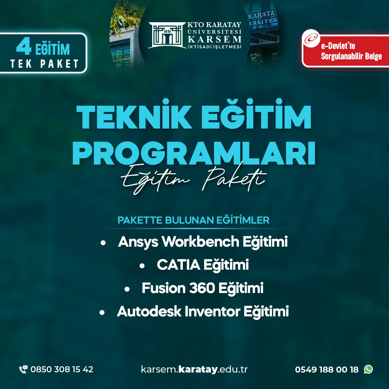 Teknik Eğitimler Serisi 2025 Eğitim Paket Programı