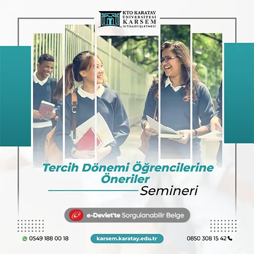 Tercih Dönemi Öğrencilerine Öneriler Semineri
