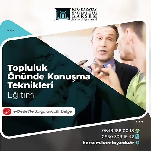 Topluluk Önünde Konuşma Teknikleri Eğitimi Eğitim Programı