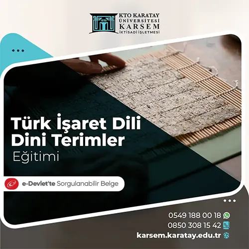 Türk İşaret Dili Dini Terimler Eğitimi Eğitim Programı