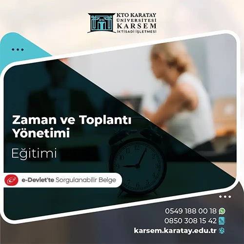 Zaman ve Toplantı Yönetimi Eğitimi Eğitim Programı