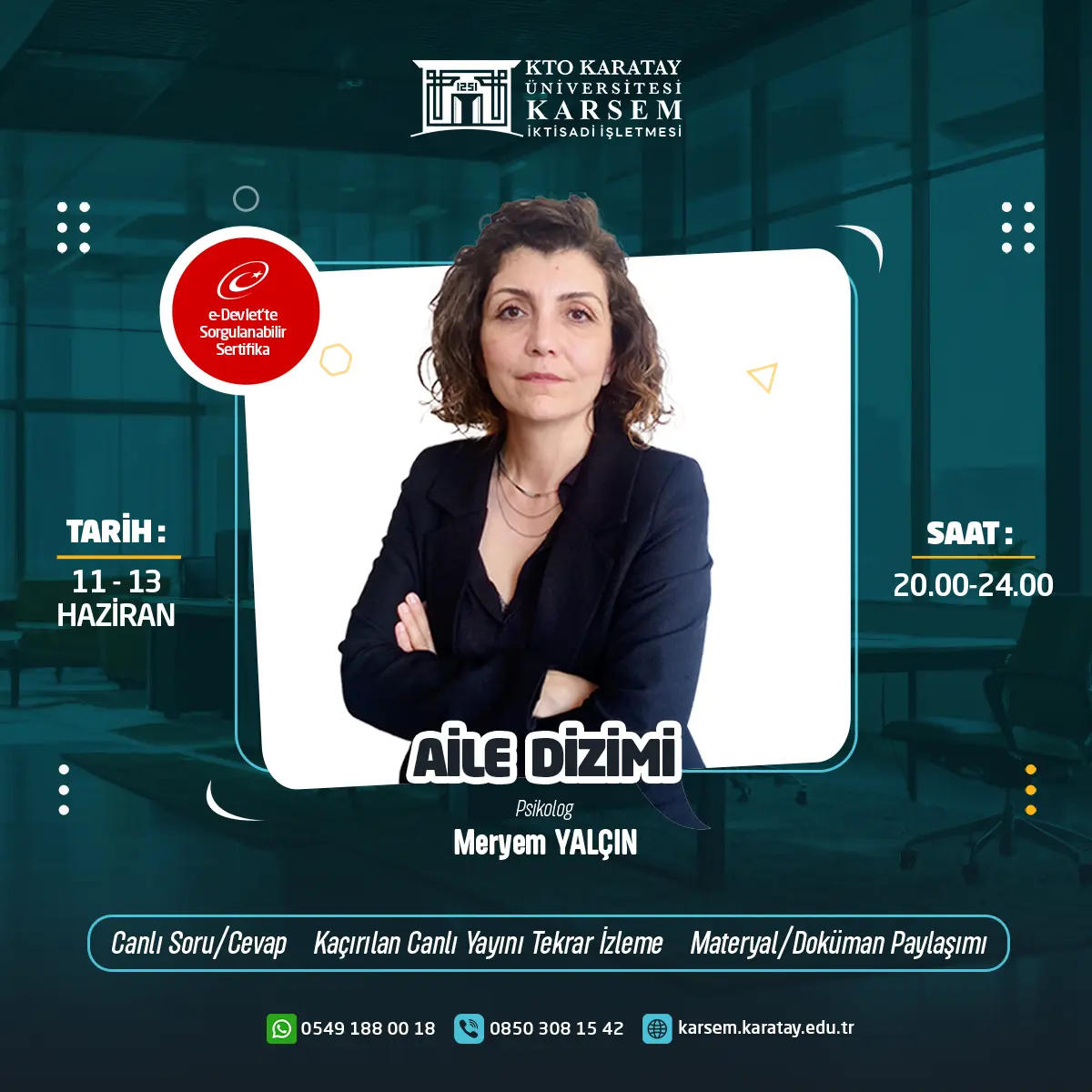 Aile Dizimi Eğitimi Sertifika Programı (CANLI)
