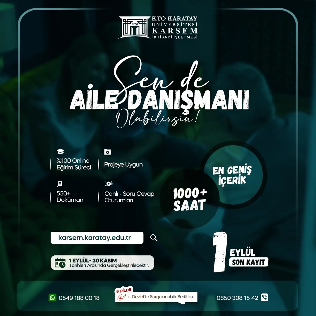 Aile Danışmanlığı Eğitimi Sertifika Programı